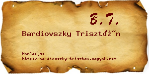Bardiovszky Trisztán névjegykártya